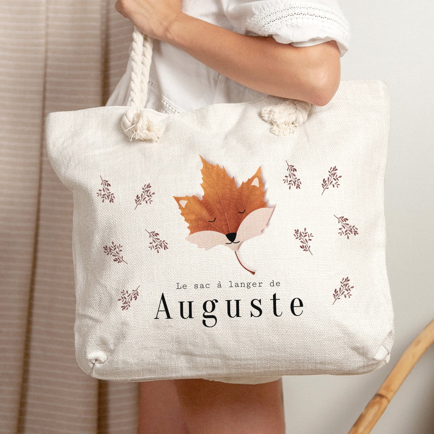 Sac cabas Naissance Anse en corde Red Fox photo N° 2