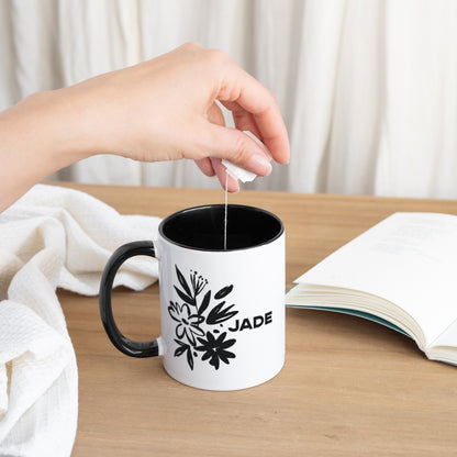 Mug Objets Noir Fleurs graphiques photo N° 3