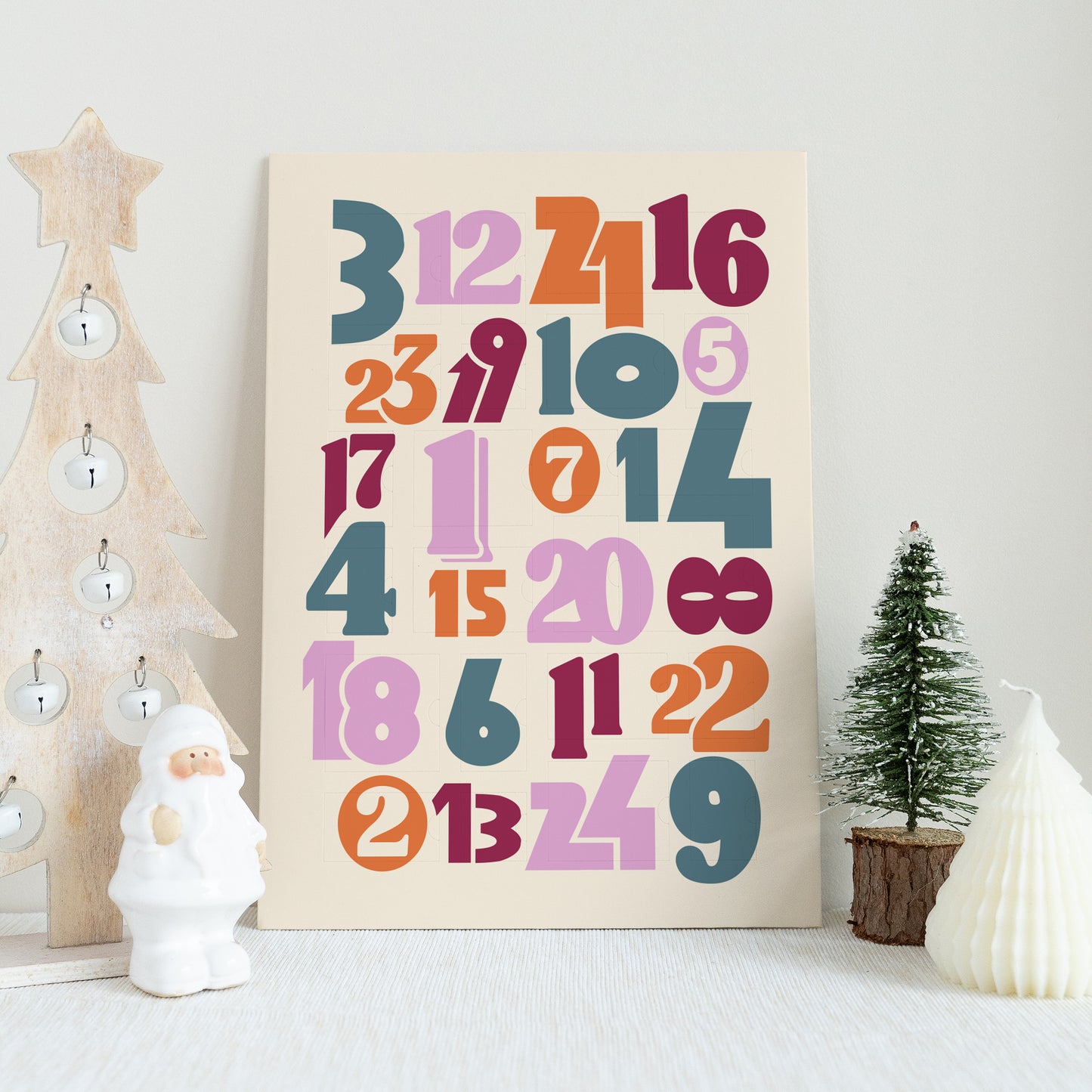 Calendrier de l'avent Fin d'année Portrait Big numbers cream photo N° 2