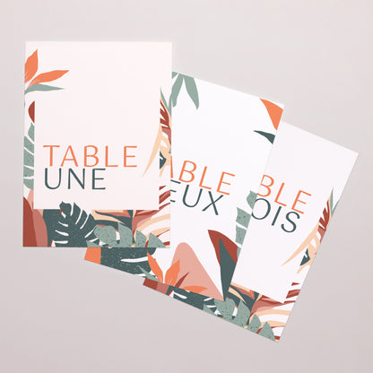 Marque table Mariage Rectangle Tropical love photo N° 1