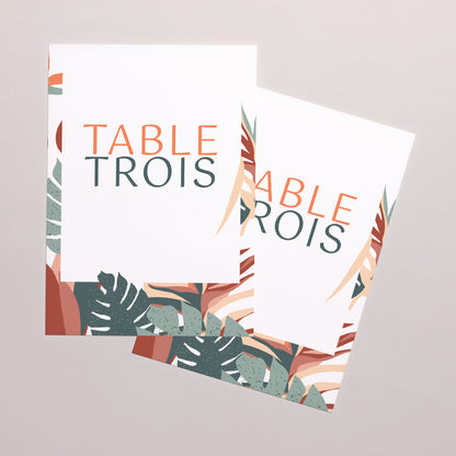 Marque table Mariage Rectangle Tropical love photo N° 2