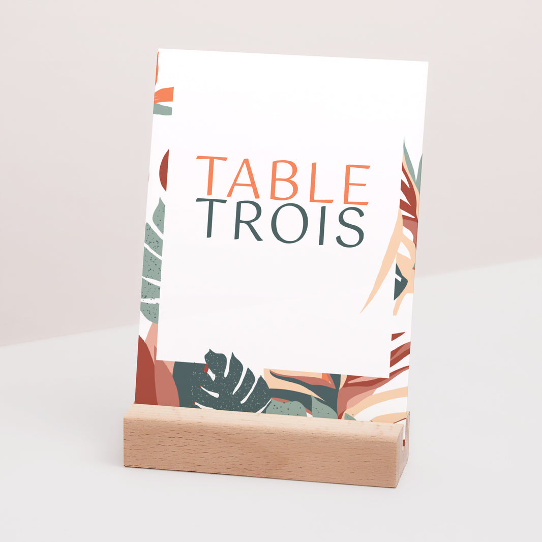 Marque table Mariage Rectangle Tropical love photo N° 3