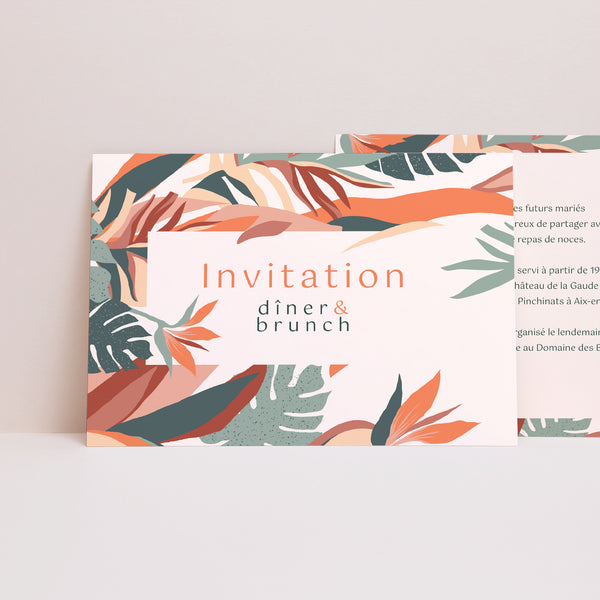 Invitations Mariage Paysage Tropical love photo