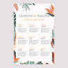 Plan de table Mariage Portrait 60 x 90 cm Tropical love photo N° 2