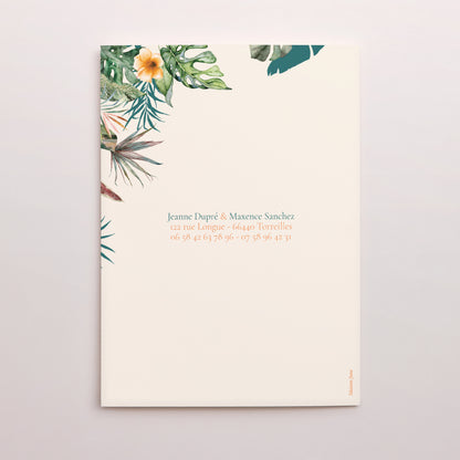 Faire-part Mariage Portrait double volet Tropical wedding photo N° 3