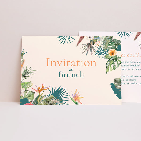Invitations Mariage Paysage Tropical wedding photo