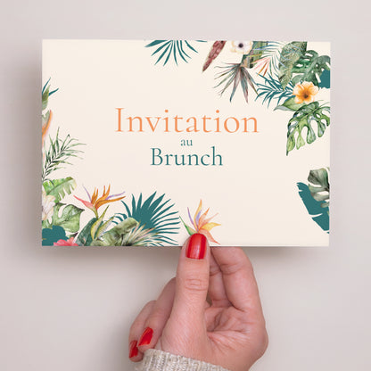 Invitations Mariage Portrait Tropical wedding photo N° 3