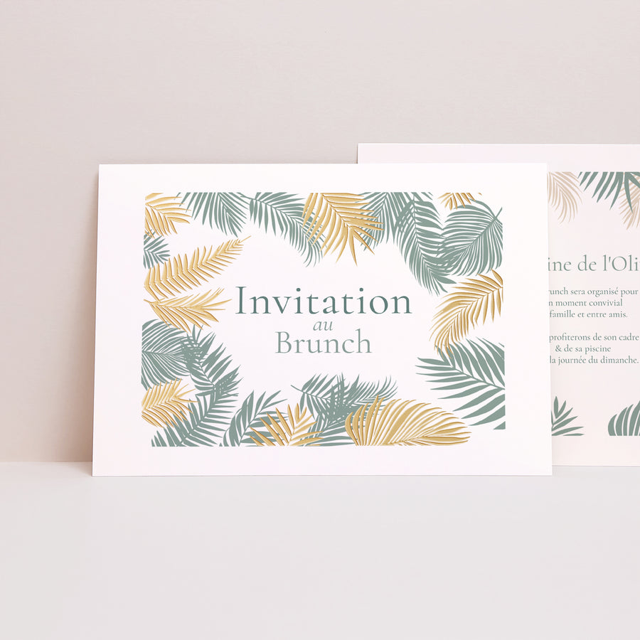 Invitations Mariage Paysage Tropical palm tree photo