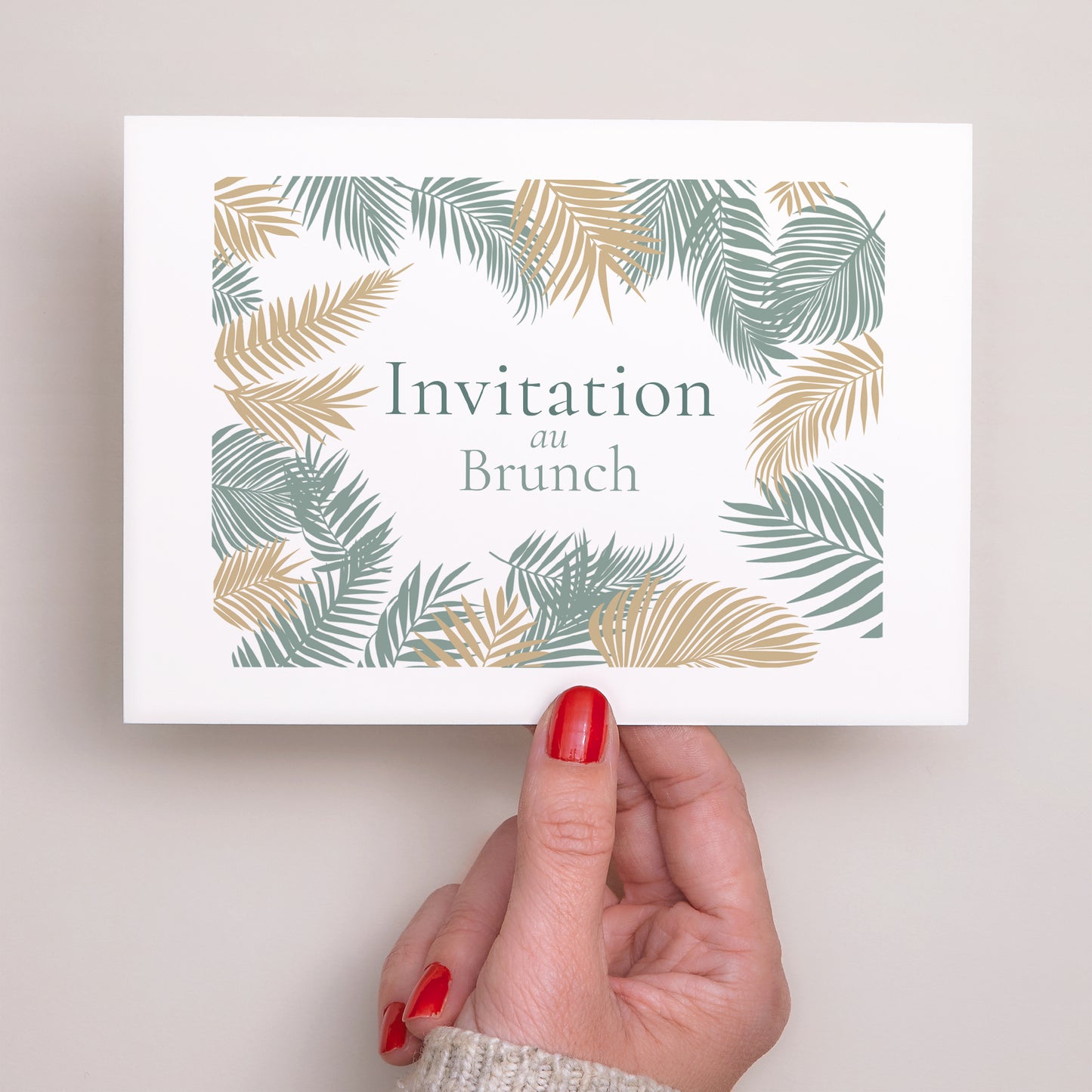 Invitations Mariage Portrait Tropical palm tree photo N° 3