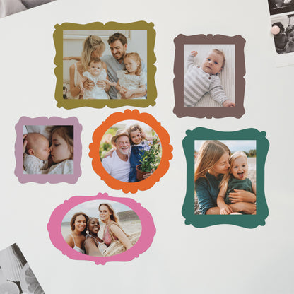 Tirage photo Photos Lot de 6 magnets cadres Cadres colorés photo N° 1