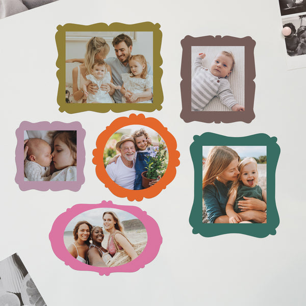 Tirage photo Photos Lot de 6 magnets cadres Cadres colorés photo