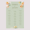 Plan de table Mariage Portrait 60 x 90 cm Romantic flowers photo N° 2