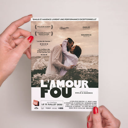 Faire-part Mariage Portrait L'Amour fou photo N° 2