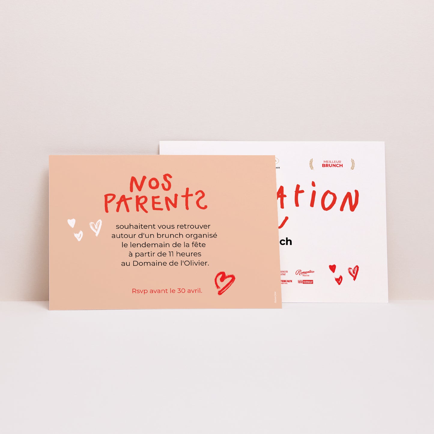 Invitations Mariage Paysage Nos parents se marient photo N° 2