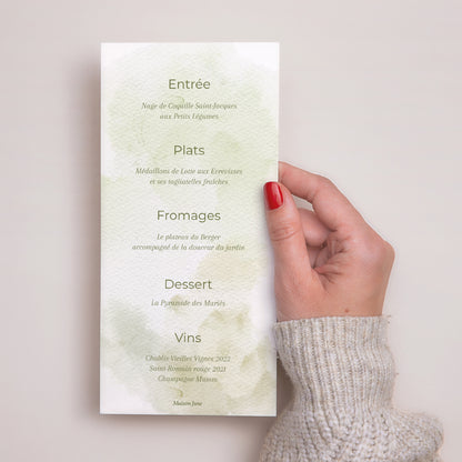 Menu Mariage Panoramique portrait Couronne de fleurs sauvages photo N° 3