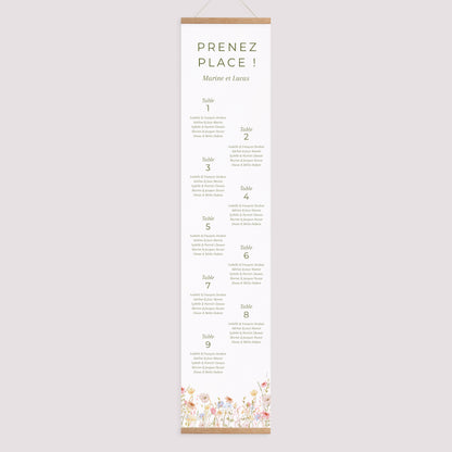 Plan de table Mariage Papier Couronne de Fleurs Sauvages photo N° 1