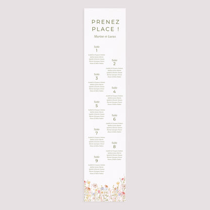 Plan de table Mariage Papier Couronne de Fleurs Sauvages photo N° 3