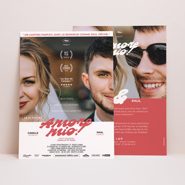 Faire-part Mariage Grand format rectangle Amore mio! photo
