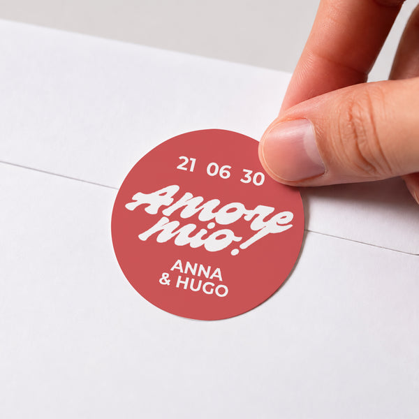 Sticker Mariage Rond Amore mio! photo