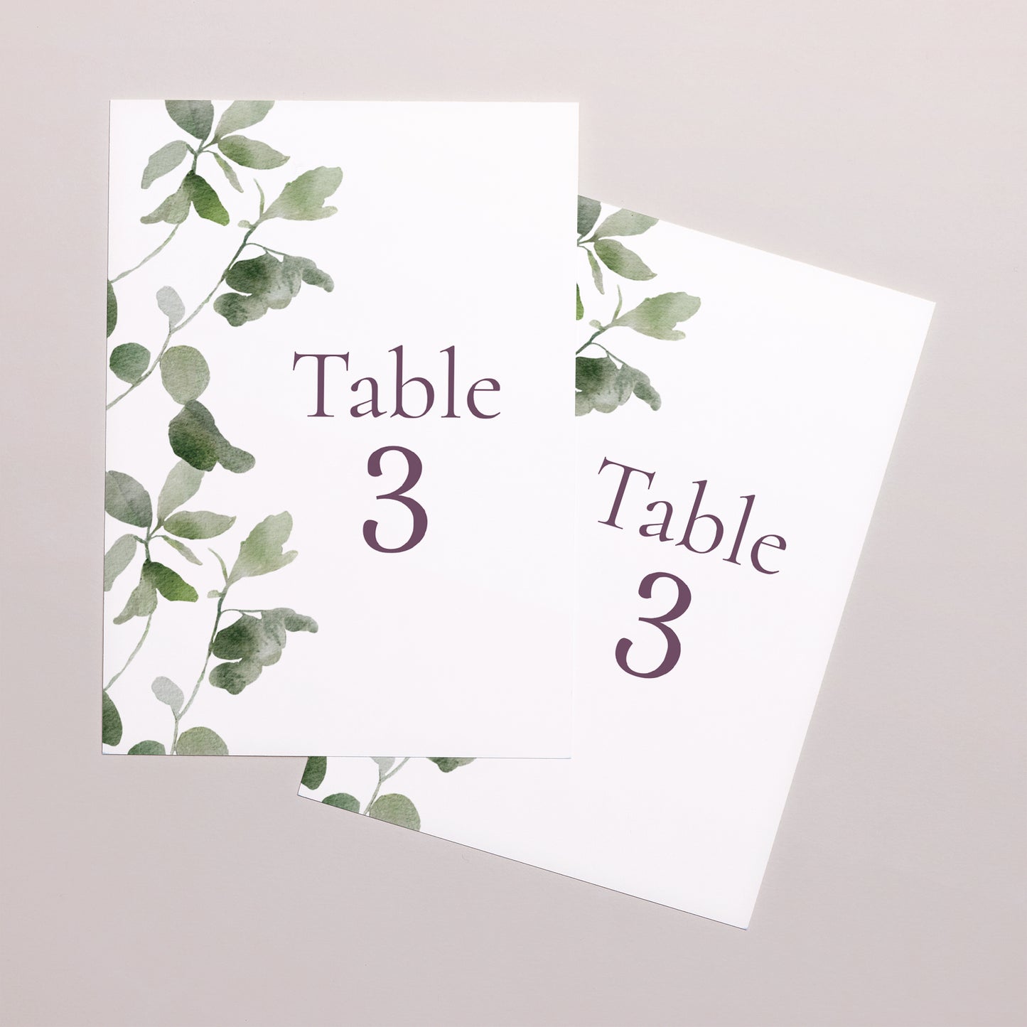 Marque table Mariage Rectangle Romantic purple flowers photo N° 2