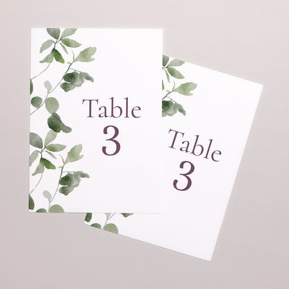 Marque table Mariage Rectangle Romantic purple flowers photo N° 2