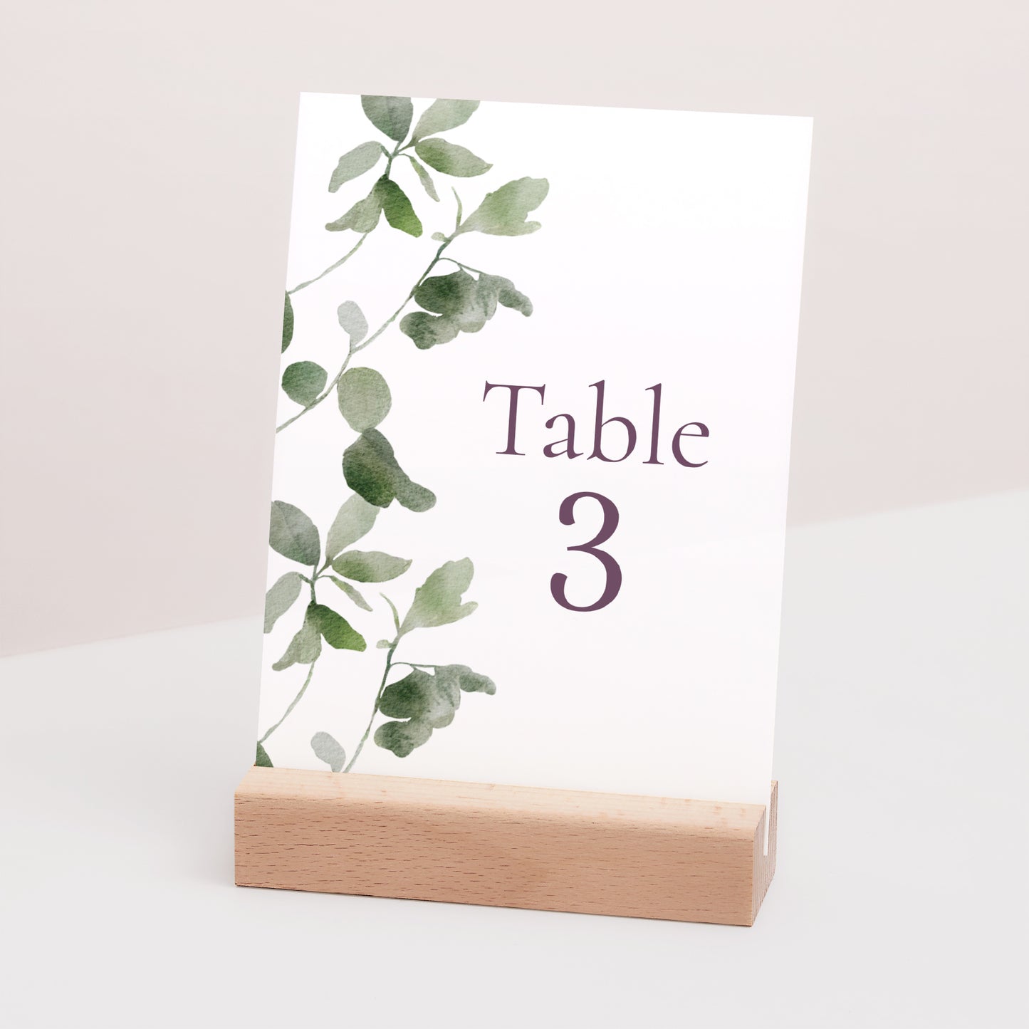 Marque table Mariage Rectangle Romantic purple flowers photo N° 3