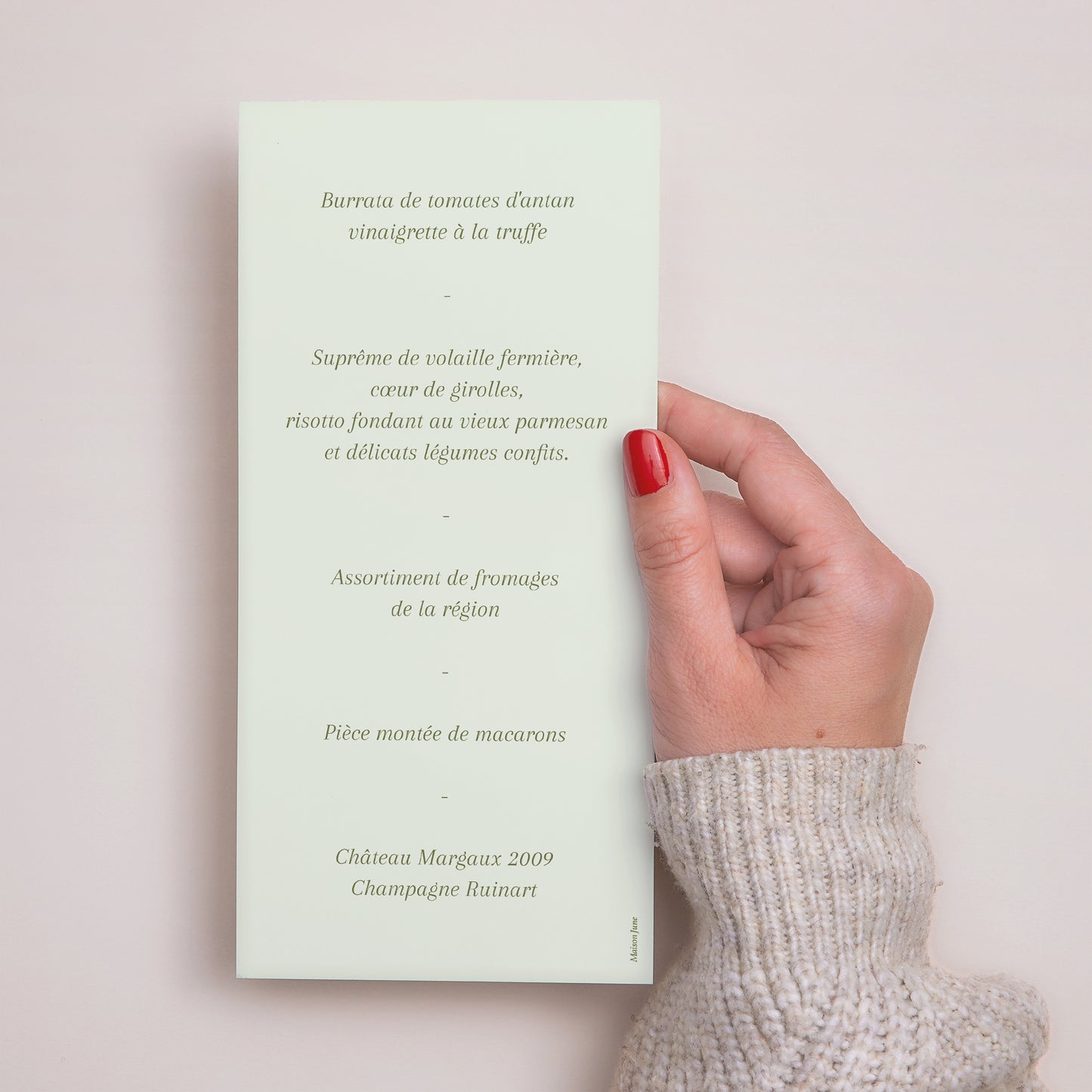 Menu Mariage Panoramique portrait Couronne de fleurs romantiques photo N° 3