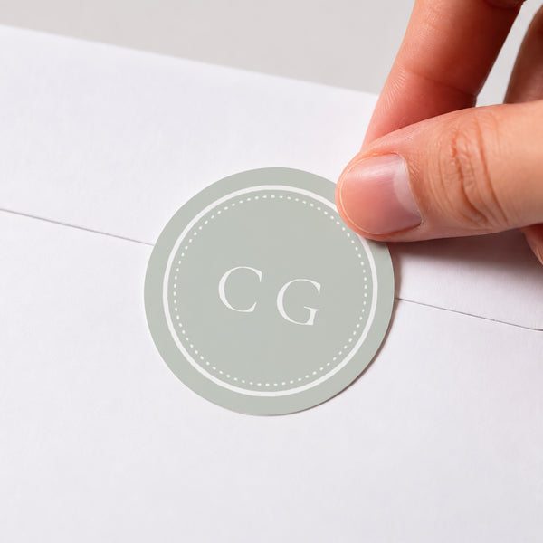 Sticker Mariage Rond Vert d'eau photo
