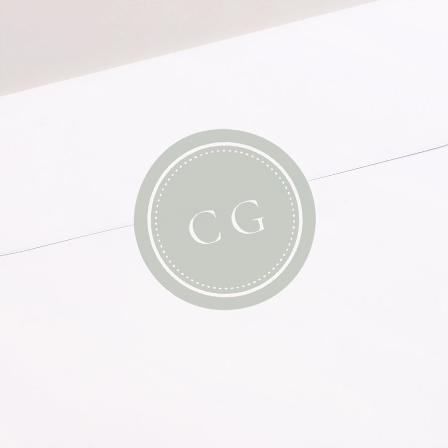 Sticker Mariage Rond vert d'eau photo