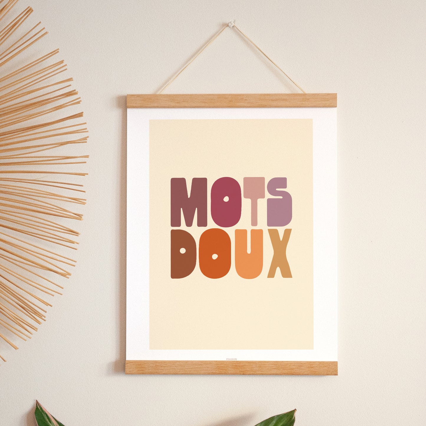 Affiche Portrait 30 x 40 cm Mots doux photo N° 1