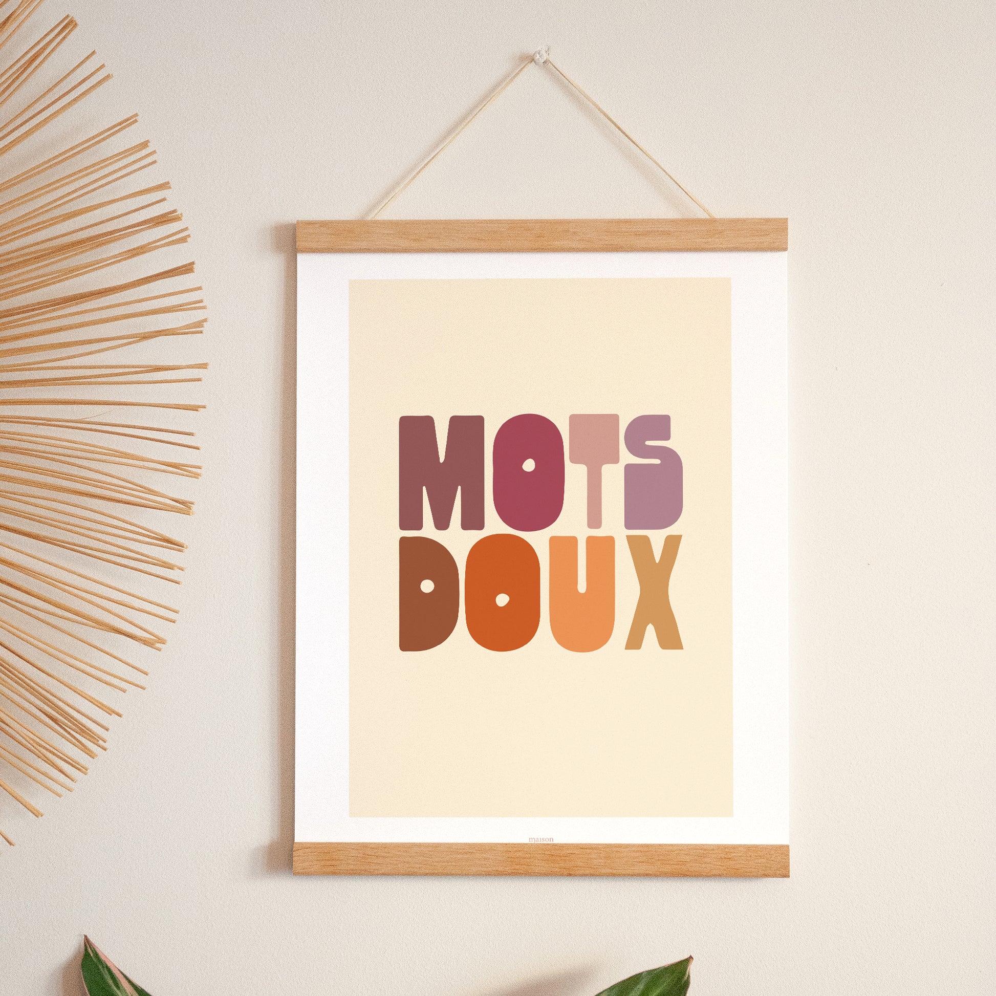 Affiche Portrait 30 x 40 cm Mots doux photo N° 1