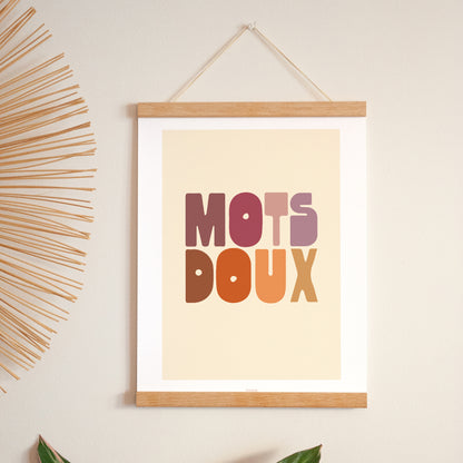 Affiche Portrait 30 x 40 cm Mots doux photo N° 1