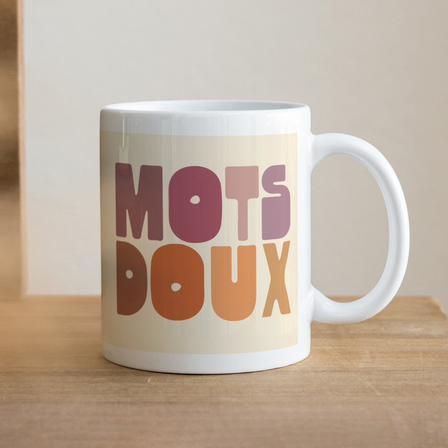 Mug Objets Blanc Mots doux photo N° 1