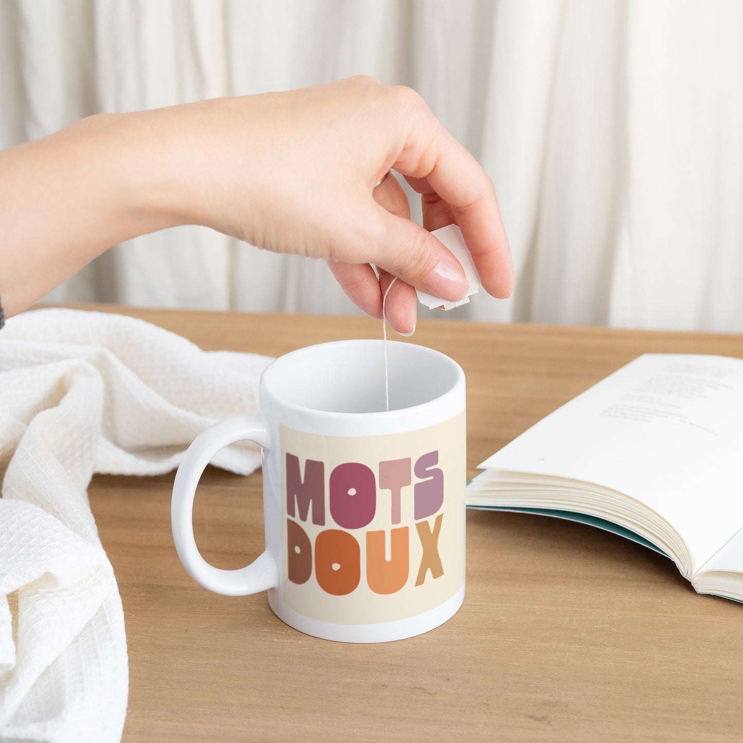 Mug Objets Blanc Mots doux photo N° 3