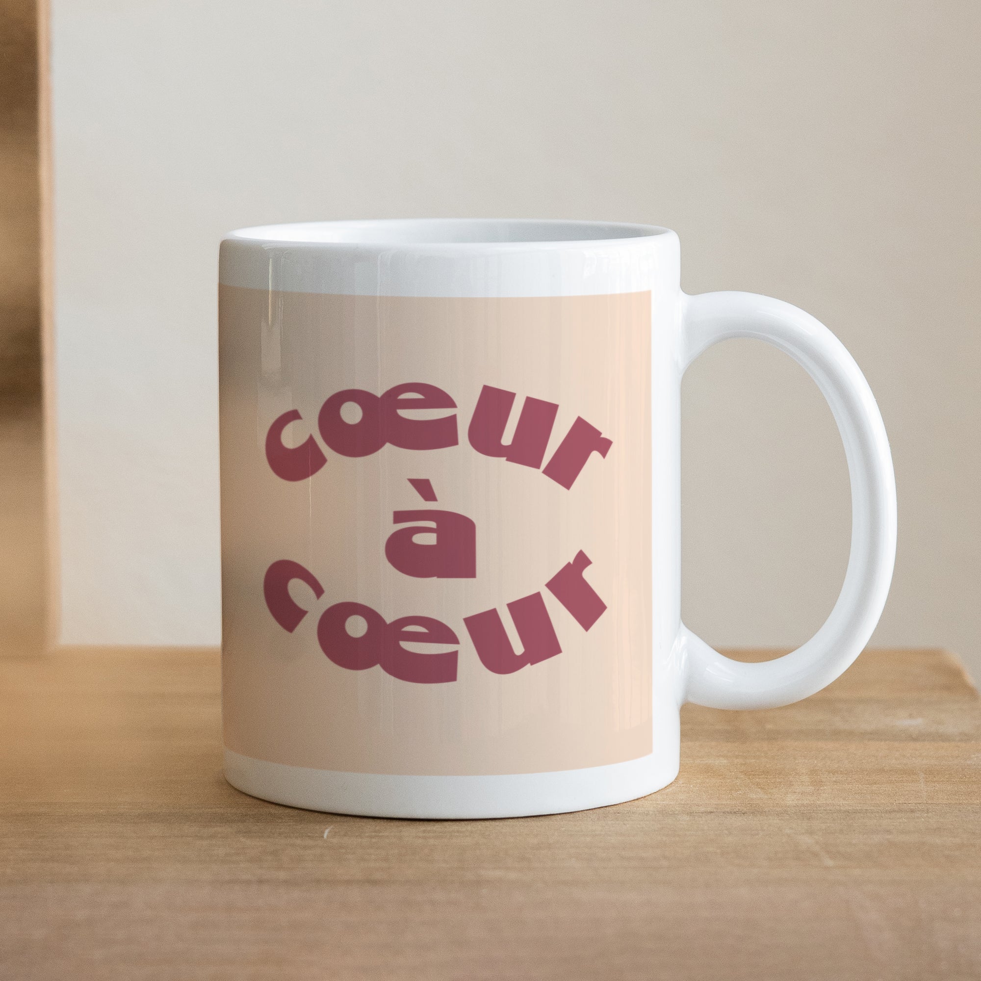 Mug Objets Blanc Coeur à coeur photo N° 1