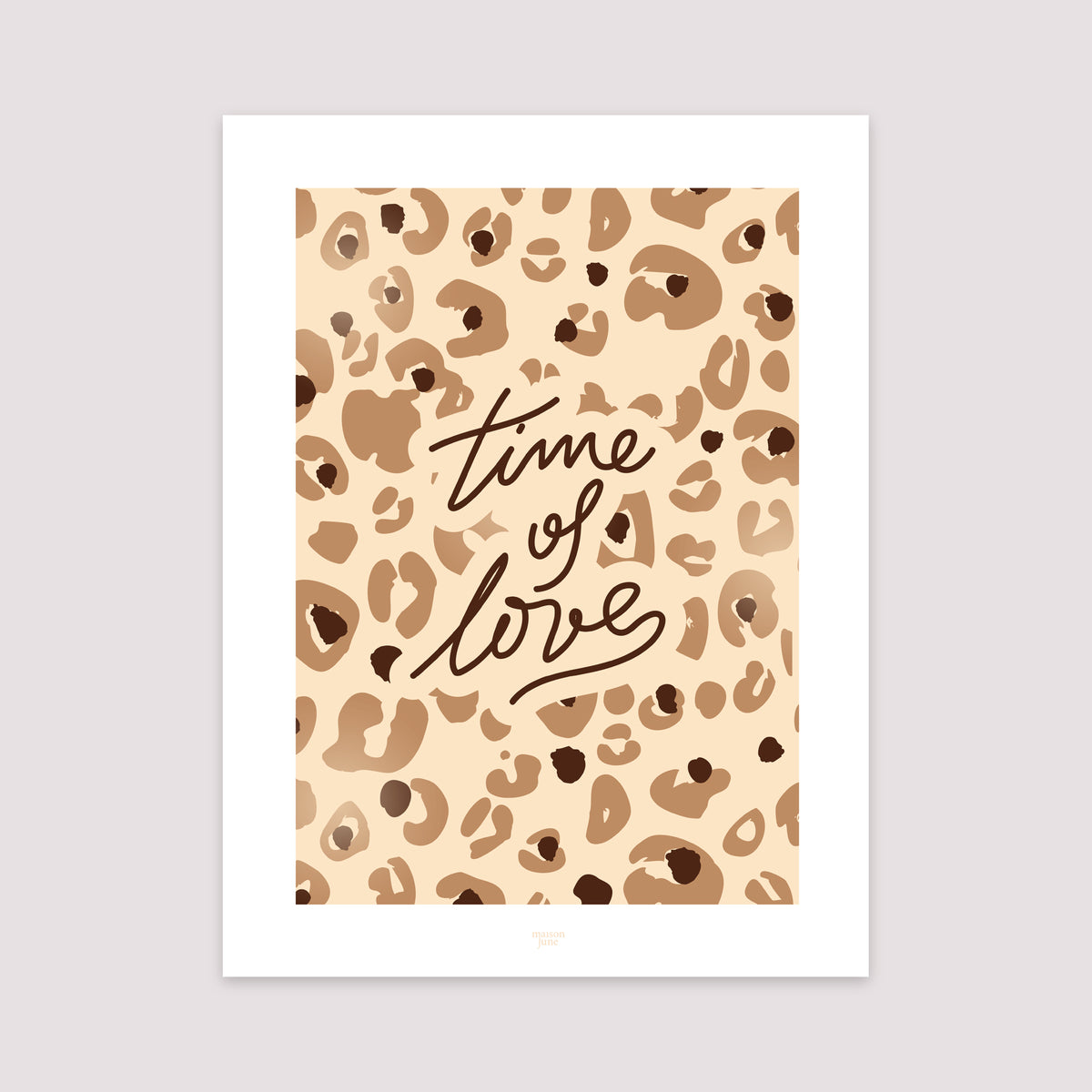Affiche Portrait 30 x 40 cm Time of Love leopard photo N° 2