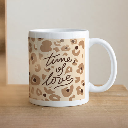Mug Objets Blanc Time of Love leopard photo N° 1