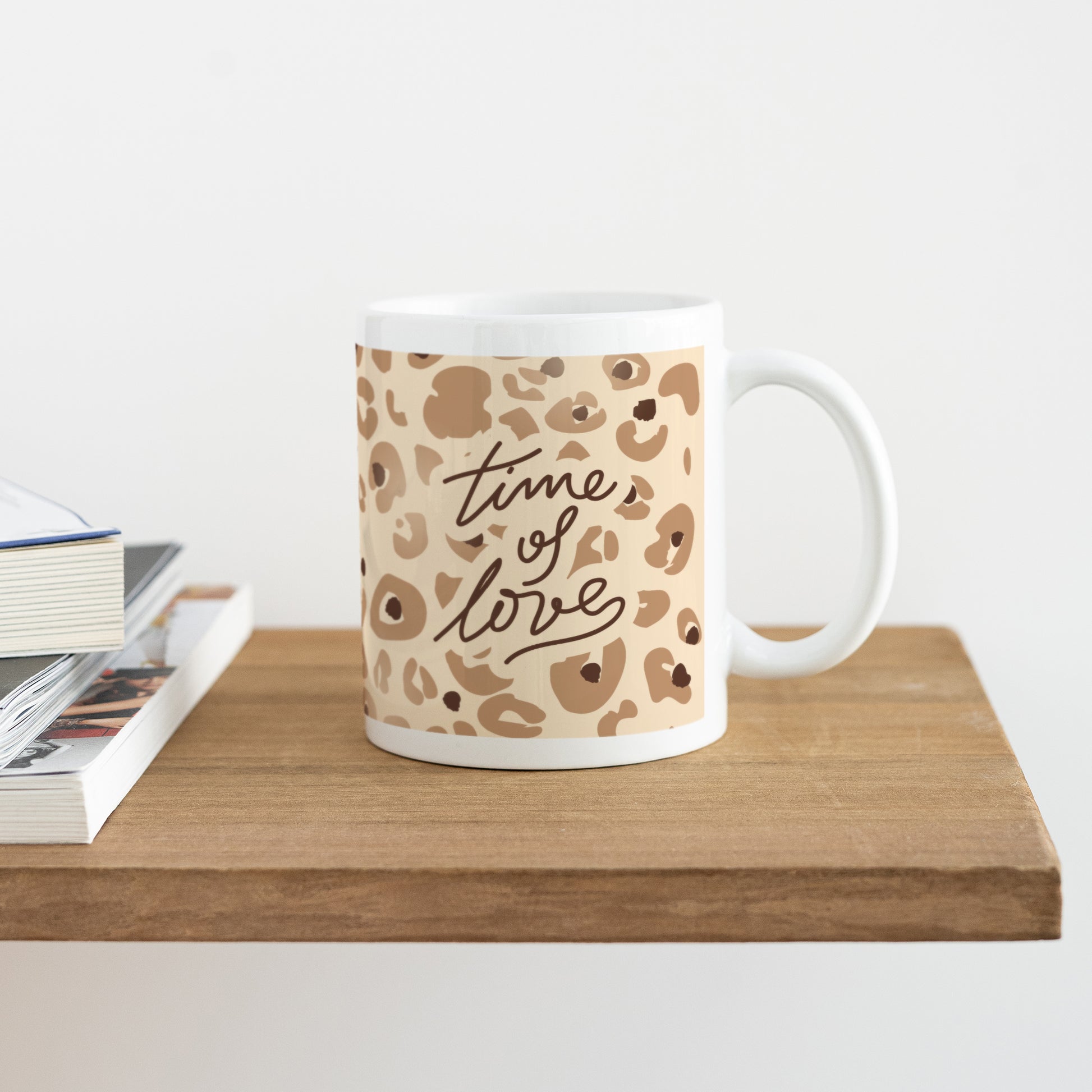 Mug Objets Blanc Time of Love leopard photo N° 4