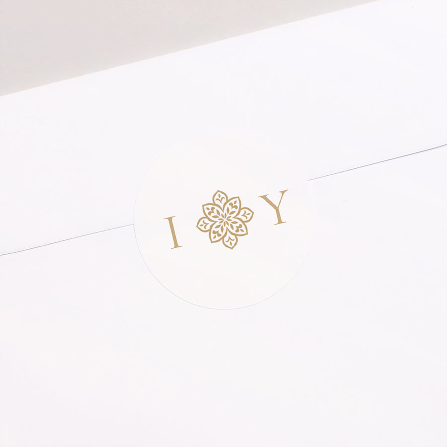 Sticker Mariage Rond Oriental chic photo