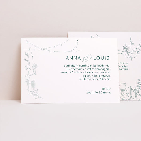 Invitations Mariage Paysage Le domaine des Lumières photo