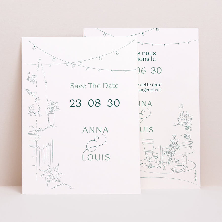 Save the date Mariage Portrait Le domaine des Lumières photo