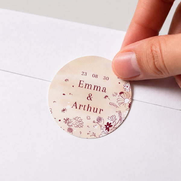 Sticker Mariage Rond Tandem photo