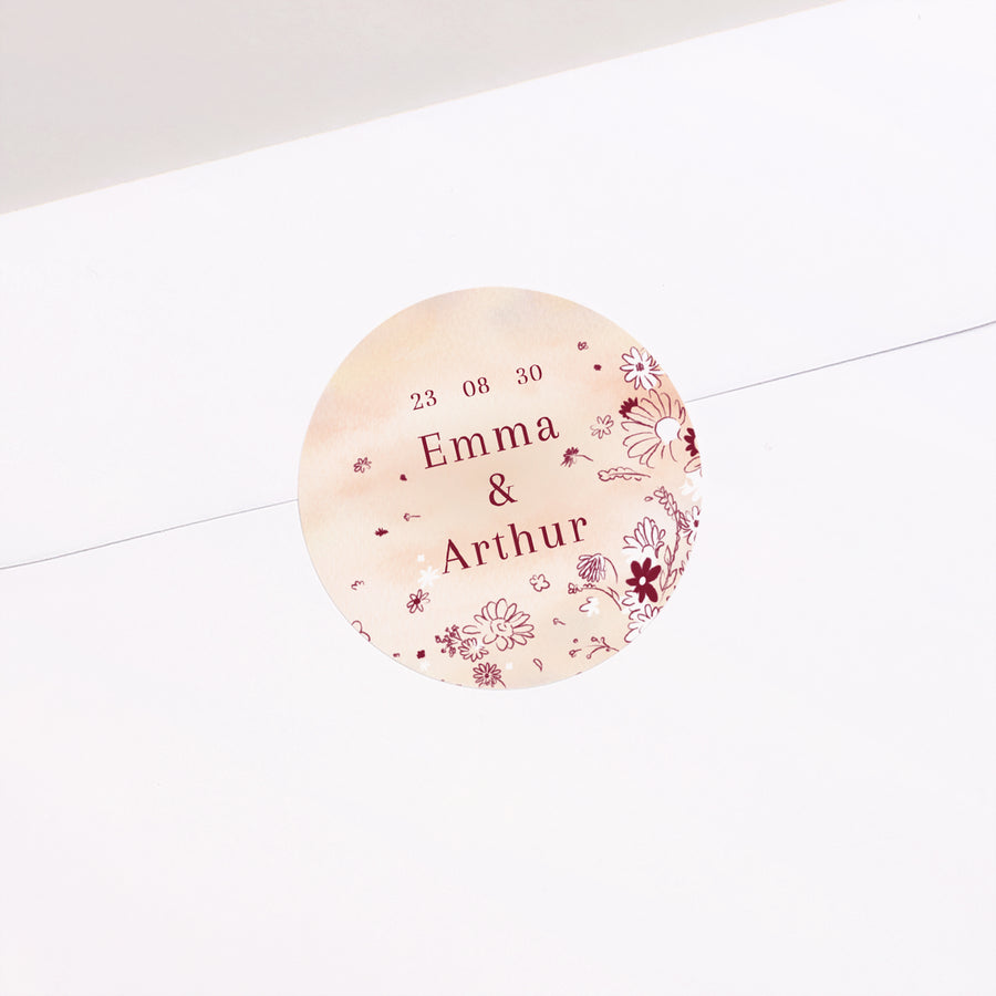 Sticker Mariage Rond Tandem photo