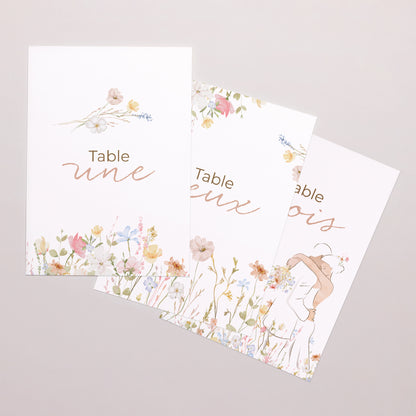 Marque table Mariage Rectangle Amour champêtre photo N° 1