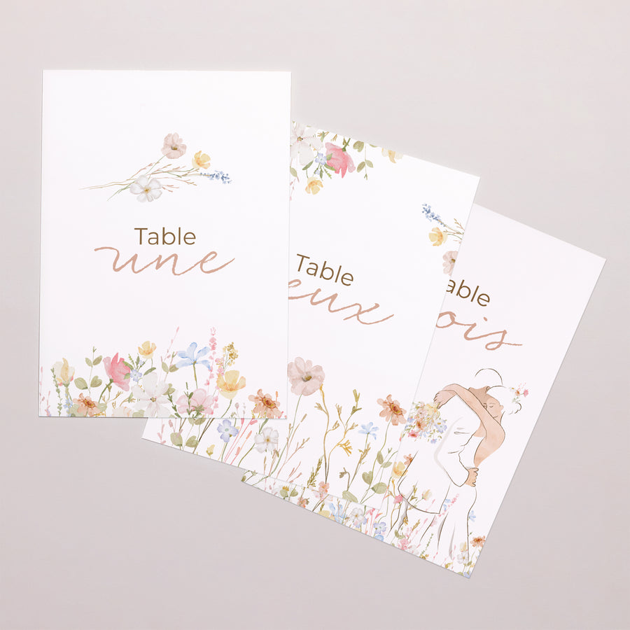 Marque table Mariage Rectangle Amour champêtre photo