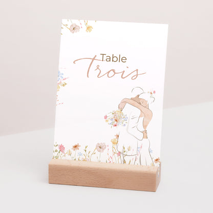 Marque table Mariage Rectangle Amour champêtre photo N° 3