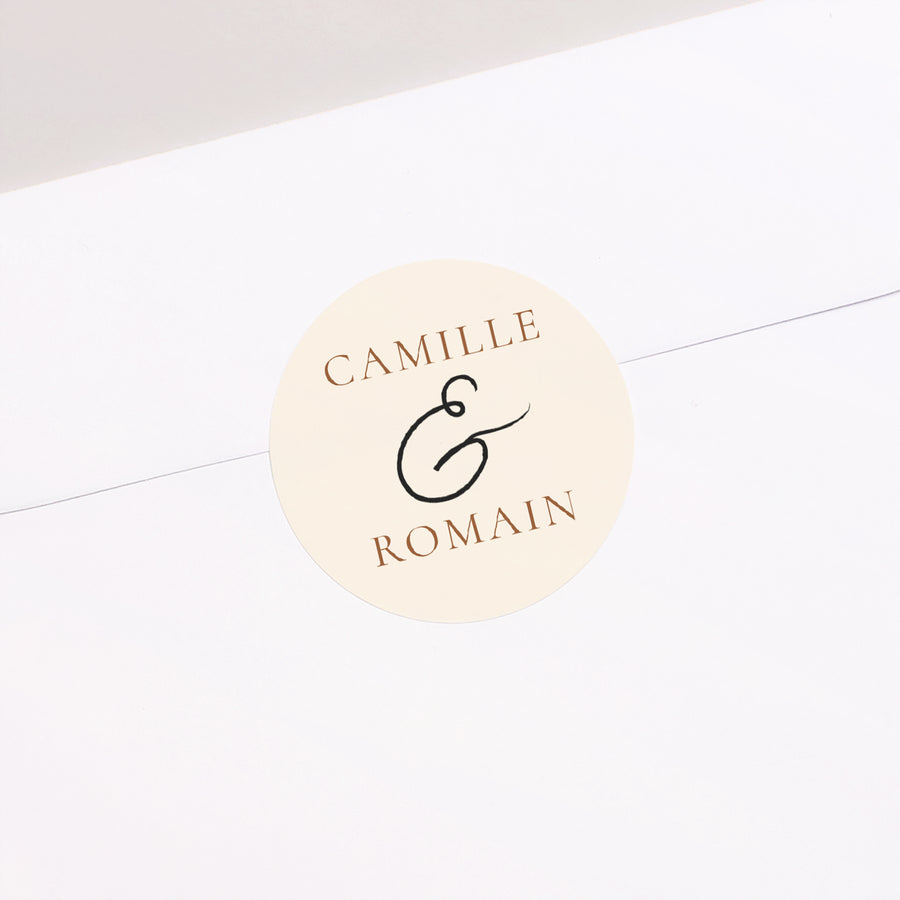 Sticker Mariage Rond C'est l'Amour photo
