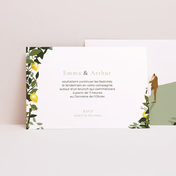Invitations Mariage Paysage Sous les Citronniers photo