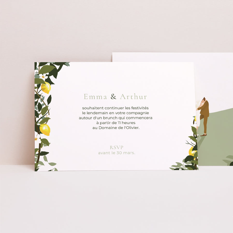 Invitations Mariage Paysage Sous les Citronniers photo