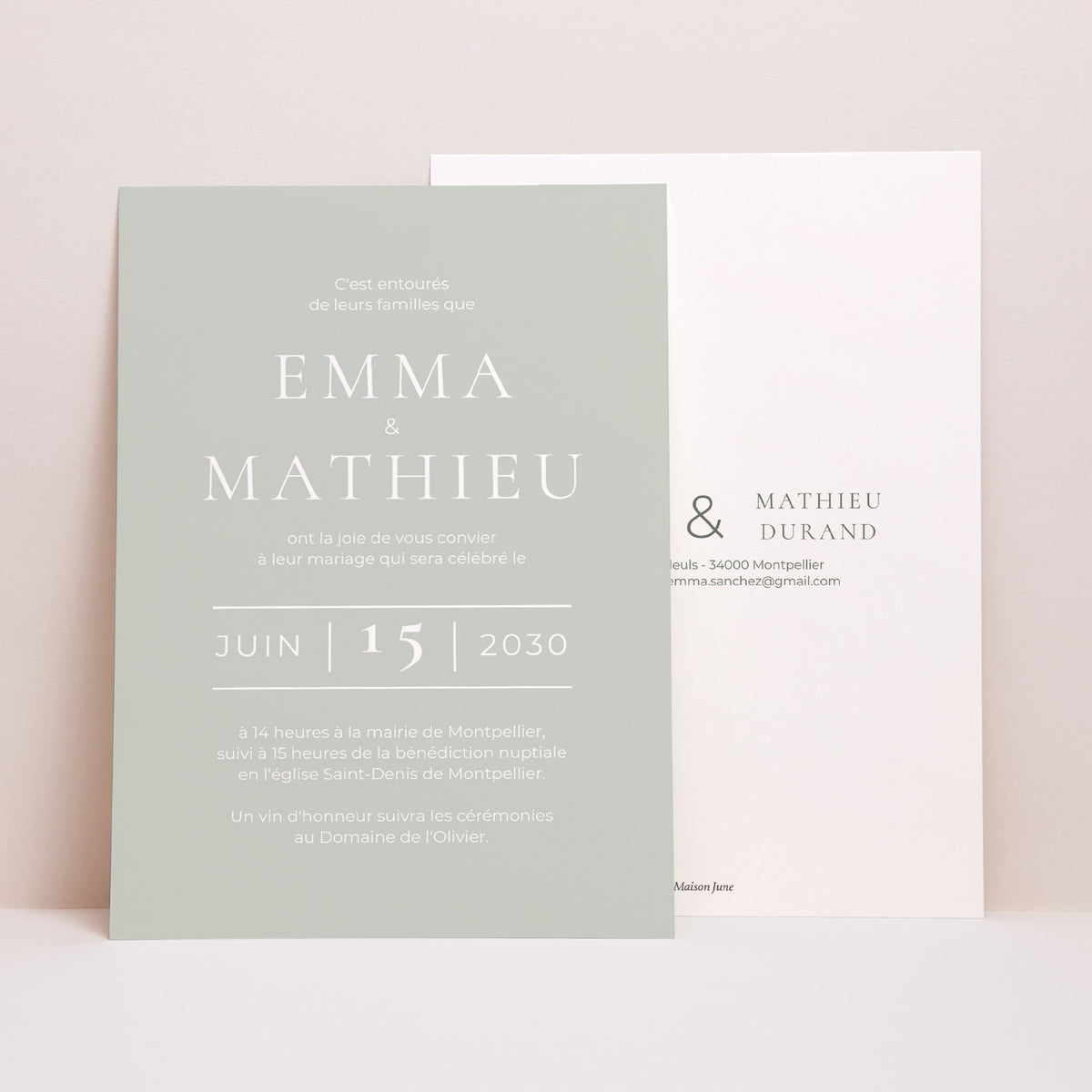 Faire-part Mariage Grand format rectangle Classico photo